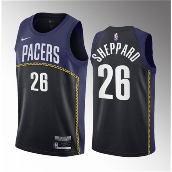Men Indiana Pacers 26 Ben Sheppard Blue 2023 Draft City Edition Stitched Basketball Jersey Men Indiana Pacers 26 Ben Sheppard Blue 2023 Draft City Edition Stitched Basketball Jersey
