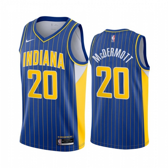 Men Nike Indiana Pacers 20 Doug McDermott Blue NBA Swingman 2020 21 City Edition Jersey Men Nike Indiana Pacers 20 Doug McDermott Blue NBA Swingman 2020 21 City Edition Jersey