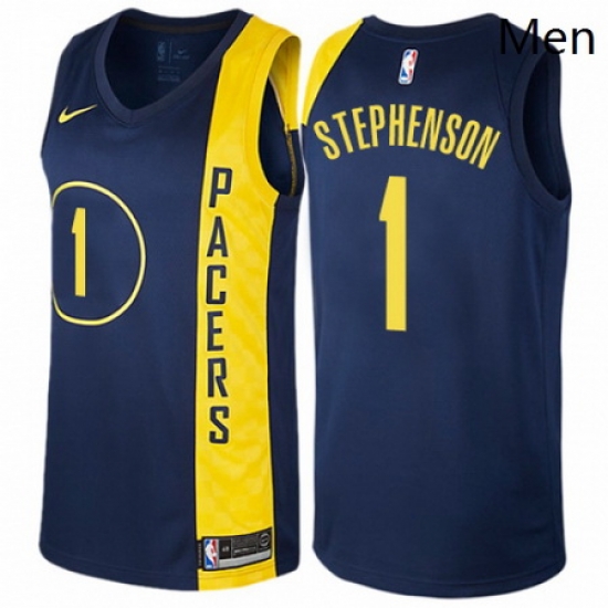 Mens Nike Indiana Pacers 1 Lance Stephenson Authentic Navy Blue NBA Jersey City Edition Mens Nike Indiana Pacers 1 Lance Stephenson Authentic Navy Blue NBA Jersey City Edition