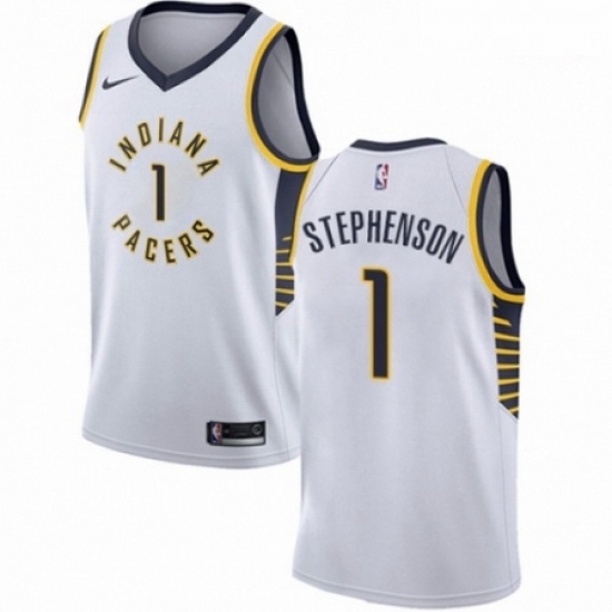 Mens Nike Indiana Pacers 1 Lance Stephenson Swingman White NBA Jersey Association Edition Mens Nike Indiana Pacers 1 Lance Stephenson Swingman White NBA Jersey Association Edition