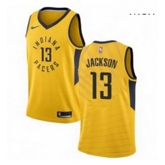 Mens Nike Indiana Pacers 13 Mark Jackson Authentic Gold NBA Jersey Statement Edition Mens Nike Indiana Pacers 13 Mark Jackson Authentic Gold NBA Jersey Statement Edition