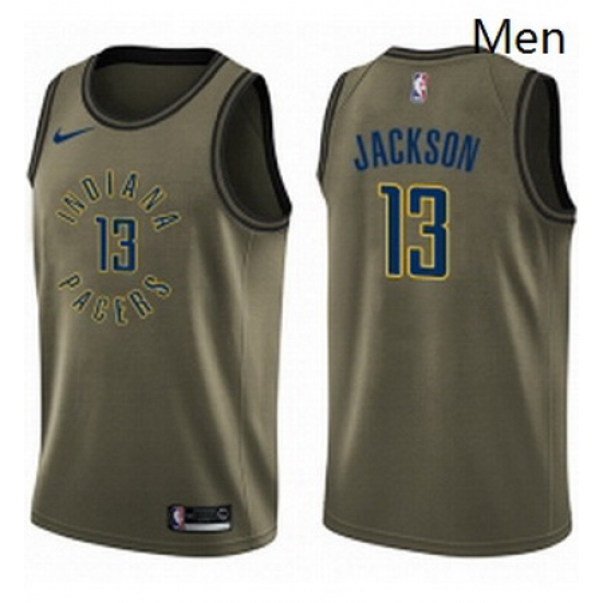 Mens Nike Indiana Pacers 13 Mark Jackson Swingman Green Salute to Service NBA Jersey Mens Nike Indiana Pacers 13 Mark Jackson Swingman Green Salute to Service NBA Jersey