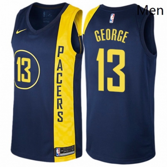 Mens Nike Indiana Pacers 13 Paul George Swingman Navy Blue NBA Jersey City Edition Mens Nike Indiana Pacers 13 Paul George Swingman Navy Blue NBA Jersey City Edition