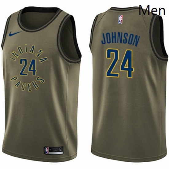 Mens Nike Indiana Pacers 24 Alize Johnson Swingman Green Salute to Service NBA Jersey Mens Nike Indiana Pacers 24 Alize Johnson Swingman Green Salute to Service NBA Jersey