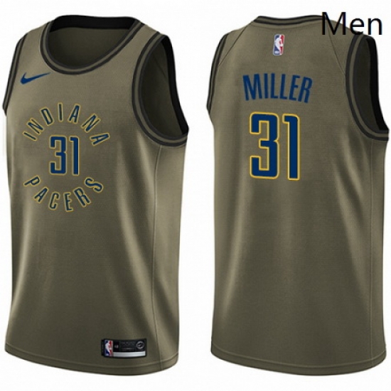 Mens Nike Indiana Pacers 31 Reggie Miller Swingman Green Salute to Service NBA Jersey Mens Nike Indiana Pacers 31 Reggie Miller Swingman Green Salute to Service NBA Jersey