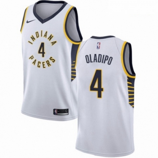 Mens Nike Indiana Pacers 4 Victor Oladipo Authentic White NBA Jersey Association Edition Mens Nike Indiana Pacers 4 Victor Oladipo Authentic White NBA Jersey Association Edition