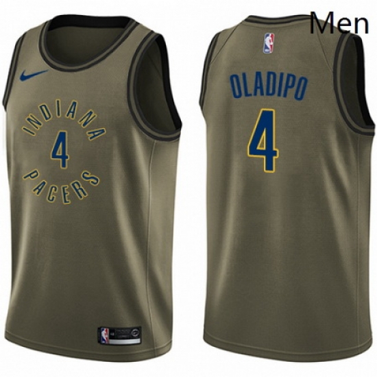 Mens Nike Indiana Pacers 4 Victor Oladipo Swingman Green Salute to Service NBA Jersey Mens Nike Indiana Pacers 4 Victor Oladipo Swingman Green Salute to Service NBA Jersey
