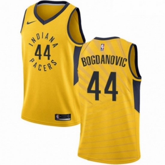 Mens Nike Indiana Pacers 44 Bojan Bogdanovic Swingman Gold NBA Jersey Statement Edition Mens Nike Indiana Pacers 44 Bojan Bogdanovic Swingman Gold NBA Jersey Statement Edition