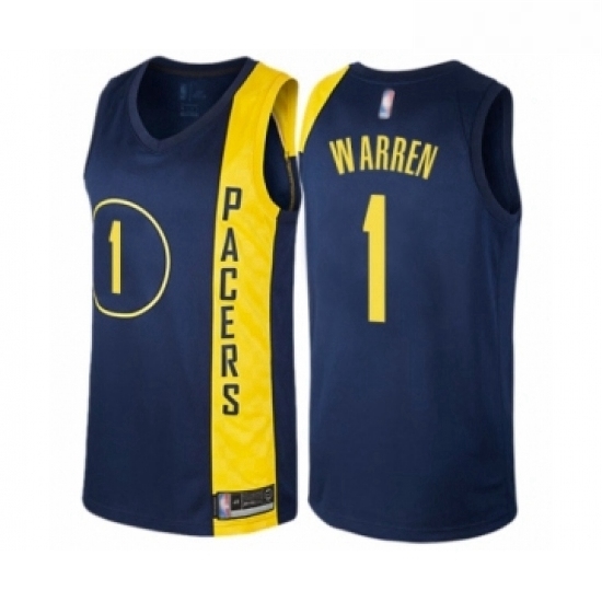 Womens Indiana Pacers 1 TJ Warren Swingman Navy Blue Basketball Jersey City Edition Womens Indiana Pacers 1 TJ Warren Swingman Navy Blue Basketball Jersey City Edition