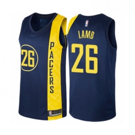 Womens Indiana Pacers 26 Jeremy Lamb Swingman Navy Blue Basketball Jersey City Edition Womens Indiana Pacers 26 Jeremy Lamb Swingman Navy Blue Basketball Jersey City Edition