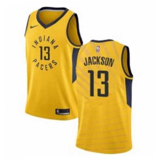 Womens Nike Indiana Pacers 13 Mark Jackson Authentic Gold NBA Jersey Statement Edition Womens Nike Indiana Pacers 13 Mark Jackson Authentic Gold NBA Jersey Statement Edition