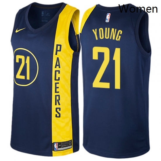 Womens Nike Indiana Pacers 21 Thaddeus Young Swingman Navy Blue NBA Jersey City Edition Womens Nike Indiana Pacers 21 Thaddeus Young Swingman Navy Blue NBA Jersey City Edition