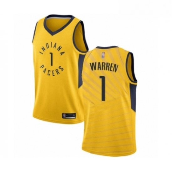Youth Indiana Pacers 1 TJ Warren Swingman Gold Basketball Jersey Statement Edition Youth Indiana Pacers 1 TJ Warren Swingman Gold Basketball Jersey Statement Edition