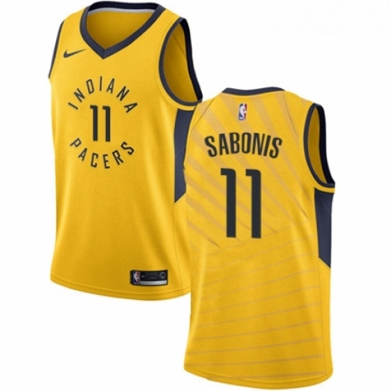 Youth Nike Indiana Pacers 11 Domantas Sabonis Swingman Gold NBA Jersey Statement Edition Youth Nike Indiana Pacers 11 Domantas Sabonis Swingman Gold NBA Jersey Statement Edition