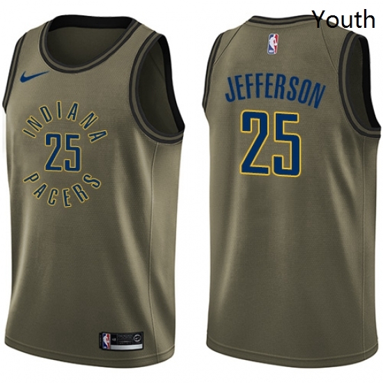 Youth Nike Indiana Pacers 25 Al Jefferson Swingman Green Salute to Service NBA Jersey Youth Nike Indiana Pacers 25 Al Jefferson Swingman Green Salute to Service NBA Jersey
