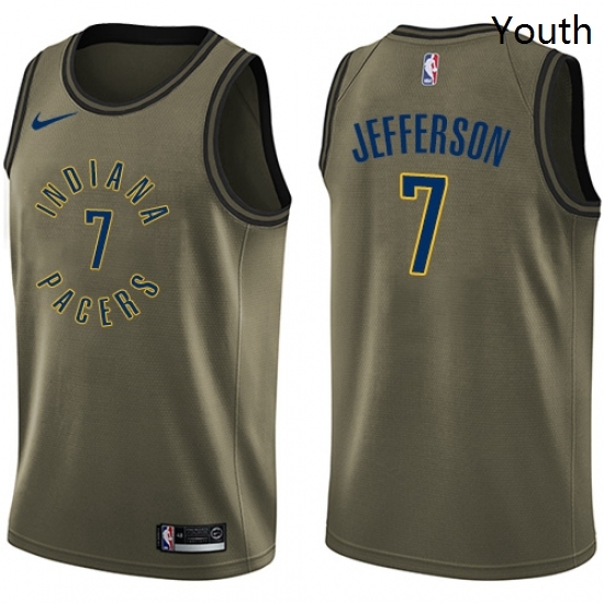 Youth Nike Indiana Pacers 7 Al Jefferson Swingman Green Salute to Service NBA Jersey Youth Nike Indiana Pacers 7 Al Jefferson Swingman Green Salute to Service NBA Jersey