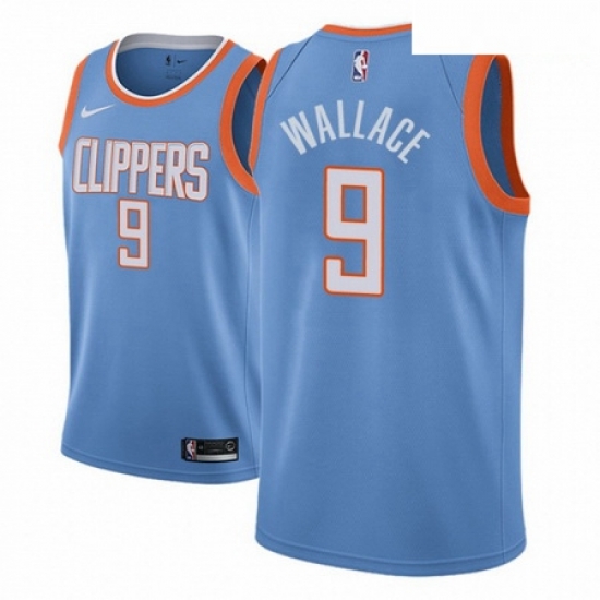 Men NBA 2018 19 Los Angeles Clippers 9 Tyrone WallaceCity Edition Light Blue Jersey Men NBA 2018 19 Los Angeles Clippers 9 Tyrone WallaceCity Edition Light Blue Jersey