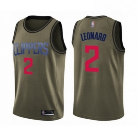 Mens Los Angeles Clippers 2 Kawhi Leonard Swingman Green Salute to Service Basketball Jersey Mens Los Angeles Clippers 2 Kawhi Leonard Swingman Green Salute to Service Basketball Jersey