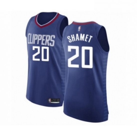 Mens Los Angeles Clippers 20 Landry Shamet Authentic Blue Basketball Jersey Icon Edition Mens Los Angeles Clippers 20 Landry Shamet Authentic Blue Basketball Jersey Icon Edition