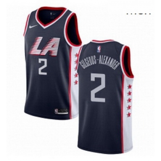 Mens Nike Los Angeles Clippers 2 Shai Gilgeous Alexander Swingman Navy Blue NBA Jersey City Edition Mens Nike Los Angeles Clippers 2 Shai Gilgeous Alexander Swingman Navy Blue NBA Jersey City Edition