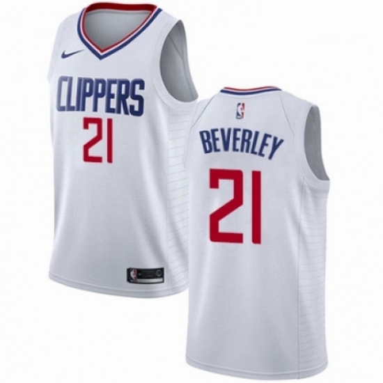 Mens Nike Los Angeles Clippers 21 Patrick Beverley Swingman White NBA Jersey Association Edition Mens Nike Los Angeles Clippers 21 Patrick Beverley Swingman White NBA Jersey Association Edition