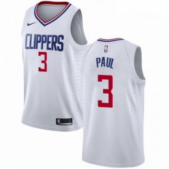 Mens Nike Los Angeles Clippers 3 Chris Paul Swingman White NBA Jersey Association Edition Mens Nike Los Angeles Clippers 3 Chris Paul Swingman White NBA Jersey Association Edition