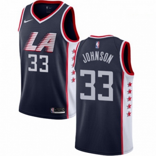 Mens Nike Los Angeles Clippers 33 Wesley Johnson Swingman Navy Blue NBA Jersey City Edition Mens Nike Los Angeles Clippers 33 Wesley Johnson Swingman Navy Blue NBA Jersey City Edition