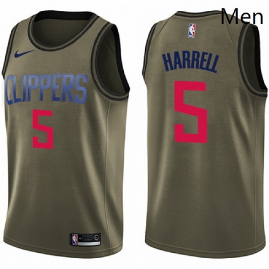 Mens Nike Los Angeles Clippers 5 Montrezl Harrell Swingman Green Salute to Service NBA Jersey Mens Nike Los Angeles Clippers 5 Montrezl Harrell Swingman Green Salute to Service NBA Jersey