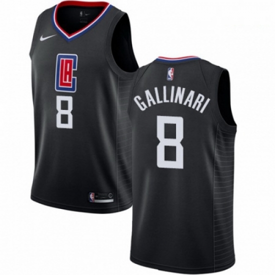 Mens Nike Los Angeles Clippers 8 Danilo Gallinari Authentic Black Alternate NBA Jersey Statement Edition Mens Nike Los Angeles Clippers 8 Danilo Gallinari Authentic Black Alternate NBA Jersey Statement Edition