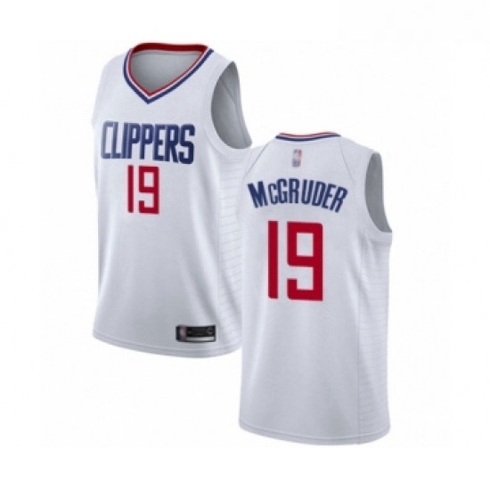 Womens Los Angeles Clippers 19 Rodney McGruder Authentic White Basketball Jersey Association Edition Womens Los Angeles Clippers 19 Rodney McGruder Authentic White Basketball Jersey Association Edition