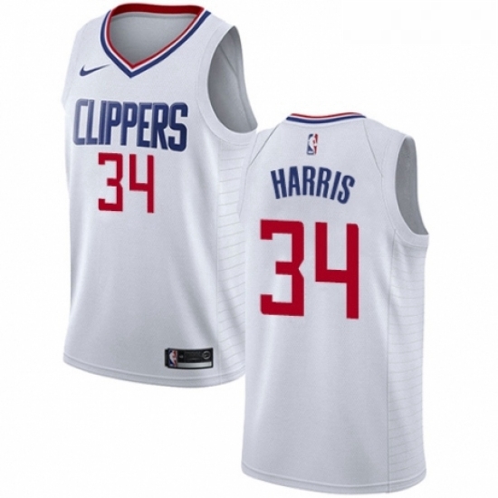 Womens Nike Los Angeles Clippers 34 Tobias Harris Swingman White NBA Jersey Association Edition Womens Nike Los Angeles Clippers 34 Tobias Harris Swingman White NBA Jersey Association Edition