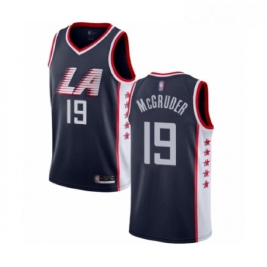 Youth Los Angeles Clippers 19 Rodney McGruder Swingman Navy Blue Basketball Jersey City Edition 