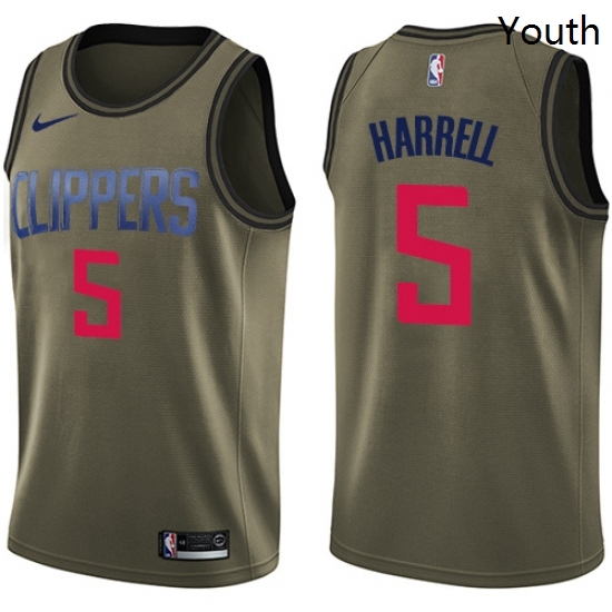 Youth Nike Los Angeles Clippers 5 Montrezl Harrell Swingman Green Salute to Service NBA Jersey Youth Nike Los Angeles Clippers 5 Montrezl Harrell Swingman Green Salute to Service NBA Jersey