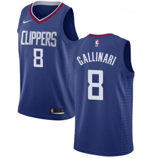 Youth Nike Los Angeles Clippers 8 Danilo Gallinari Swingman Blue Road NBA Jersey Icon Edition Youth Nike Los Angeles Clippers 8 Danilo Gallinari Swingman Blue Road NBA Jersey Icon Edition
