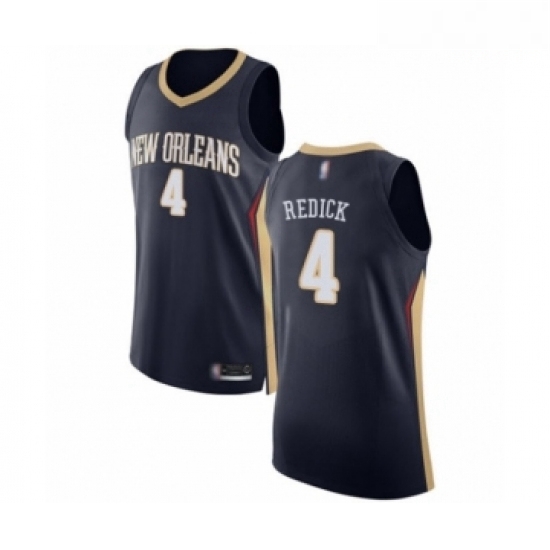 Mens New Orleans Pelicans 4 JJ Redick Authentic Navy Blue Basketball Jersey Icon Edition Mens New Orleans Pelicans 4 JJ Redick Authentic Navy Blue Basketball Jersey Icon Edition