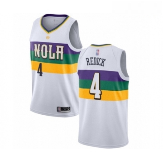 Mens New Orleans Pelicans 4 JJ Redick Authentic White Basketball Jersey City Edition Mens New Orleans Pelicans 4 JJ Redick Authentic White Basketball Jersey City Edition