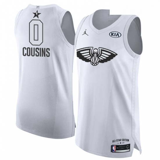 Mens Nike Jordan New Orleans Pelicans 0 DeMarcus Cousins Authentic White 2018 All Star Game NBA Jersey Mens Nike Jordan New Orleans Pelicans 0 DeMarcus Cousins Authentic White 2018 All Star Game NBA Jersey