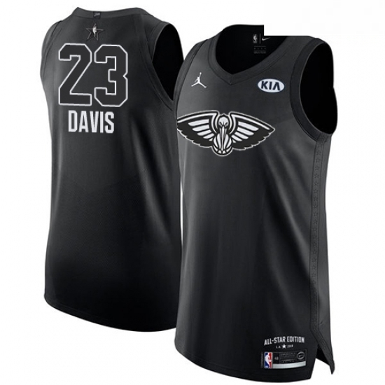 Mens Nike Jordan New Orleans Pelicans 23 Anthony Davis Authentic Black 2018 All Star Game NBA Jersey Mens Nike Jordan New Orleans Pelicans 23 Anthony Davis Authentic Black 2018 All Star Game NBA Jersey