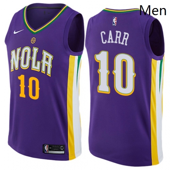 Mens Nike New Orleans Pelicans 10 Tony Carr Swingman Purple NBA Jersey City Edition Mens Nike New Orleans Pelicans 10 Tony Carr Swingman Purple NBA Jersey City Edition
