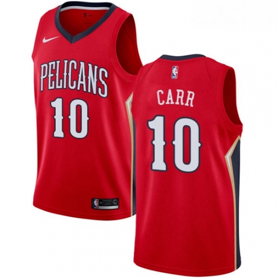 Mens Nike New Orleans Pelicans 10 Tony Carr Swingman Red NBA Jersey Statement Edition Mens Nike New Orleans Pelicans 10 Tony Carr Swingman Red NBA Jersey Statement Edition