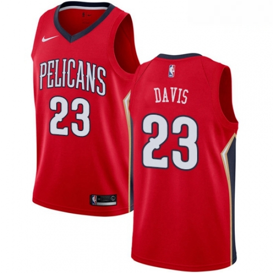 Mens Nike New Orleans Pelicans 23 Anthony Davis Authentic Red Alternate NBA Jersey Statement Edition Mens Nike New Orleans Pelicans 23 Anthony Davis Authentic Red Alternate NBA Jersey Statement Edition