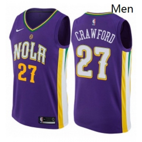 Mens Nike New Orleans Pelicans 27 Jordan Crawford Authentic Purple NBA Jersey City Edition Mens Nike New Orleans Pelicans 27 Jordan Crawford Authentic Purple NBA Jersey City Edition