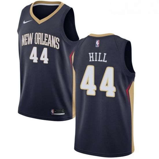 Mens Nike New Orleans Pelicans 44 Solomon Hill Swingman Navy Blue Road NBA Jersey Icon Edition Mens Nike New Orleans Pelicans 44 Solomon Hill Swingman Navy Blue Road NBA Jersey Icon Edition