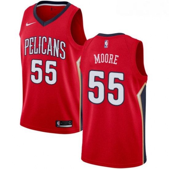 Mens Nike New Orleans Pelicans 55 ETwaun Moore Swingman Red Alternate NBA Jersey Statement Edition Mens Nike New Orleans Pelicans 55 ETwaun Moore Swingman Red Alternate NBA Jersey Statement Edition