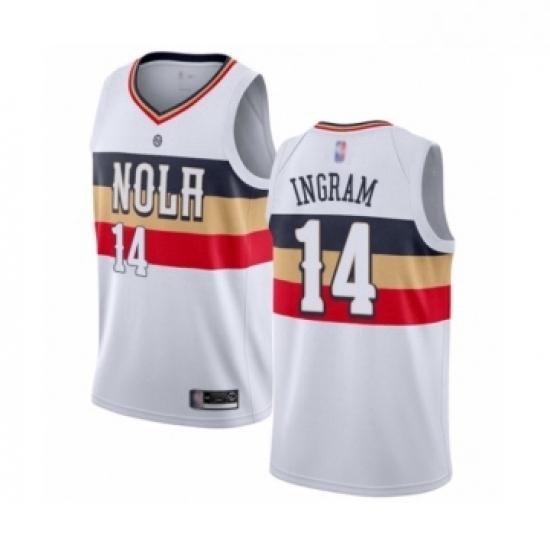 Womens New Orleans Pelicans 14 Brandon Ingram White Swingman Jersey Earned Edition Womens New Orleans Pelicans 14 Brandon Ingram White Swingman Jersey Earned Edition
