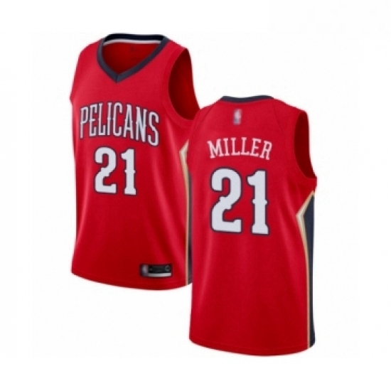 Womens New Orleans Pelicans 21 Darius Miller Swingman Red Basketball Jersey Statement Edition Womens New Orleans Pelicans 21 Darius Miller Swingman Red Basketball Jersey Statement Edition