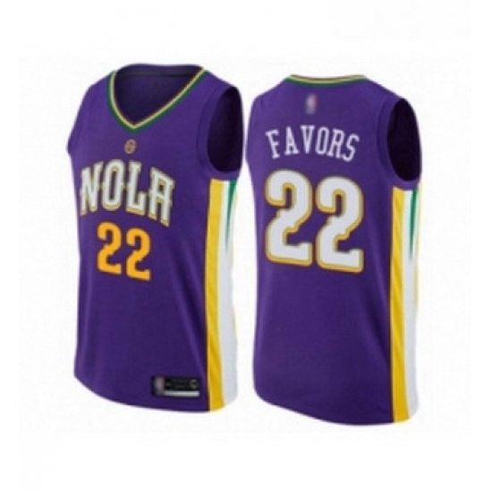 Womens New Orleans Pelicans 22 Derrick Favors Swingman Purple Basketball Jersey City Edition Womens New Orleans Pelicans 22 Derrick Favors Swingman Purple Basketball Jersey City Edition