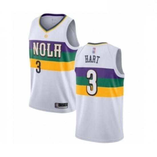 Womens New Orleans Pelicans 3 Josh Hart Swingman White Basketball Jersey City Edition Womens New Orleans Pelicans 3 Josh Hart Swingman White Basketball Jersey City Edition