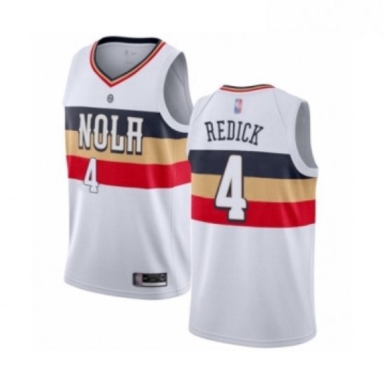 Womens New Orleans Pelicans 4 JJ Redick White Swingman Jersey Earned Edition Womens New Orleans Pelicans 4 JJ Redick White Swingman Jersey Earned Edition