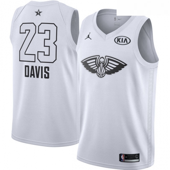 Youth Nike Jordan New Orleans Pelicans 23 Anthony Davis Swingman White 2018 All Star Game NBA Jersey Youth Nike Jordan New Orleans Pelicans 23 Anthony Davis Swingman White 2018 All Star Game NBA Jersey